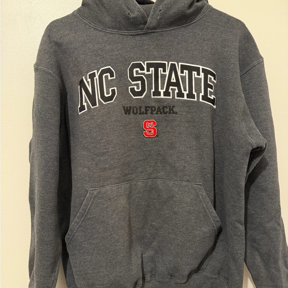 American Threads Gray NC State Hoodie